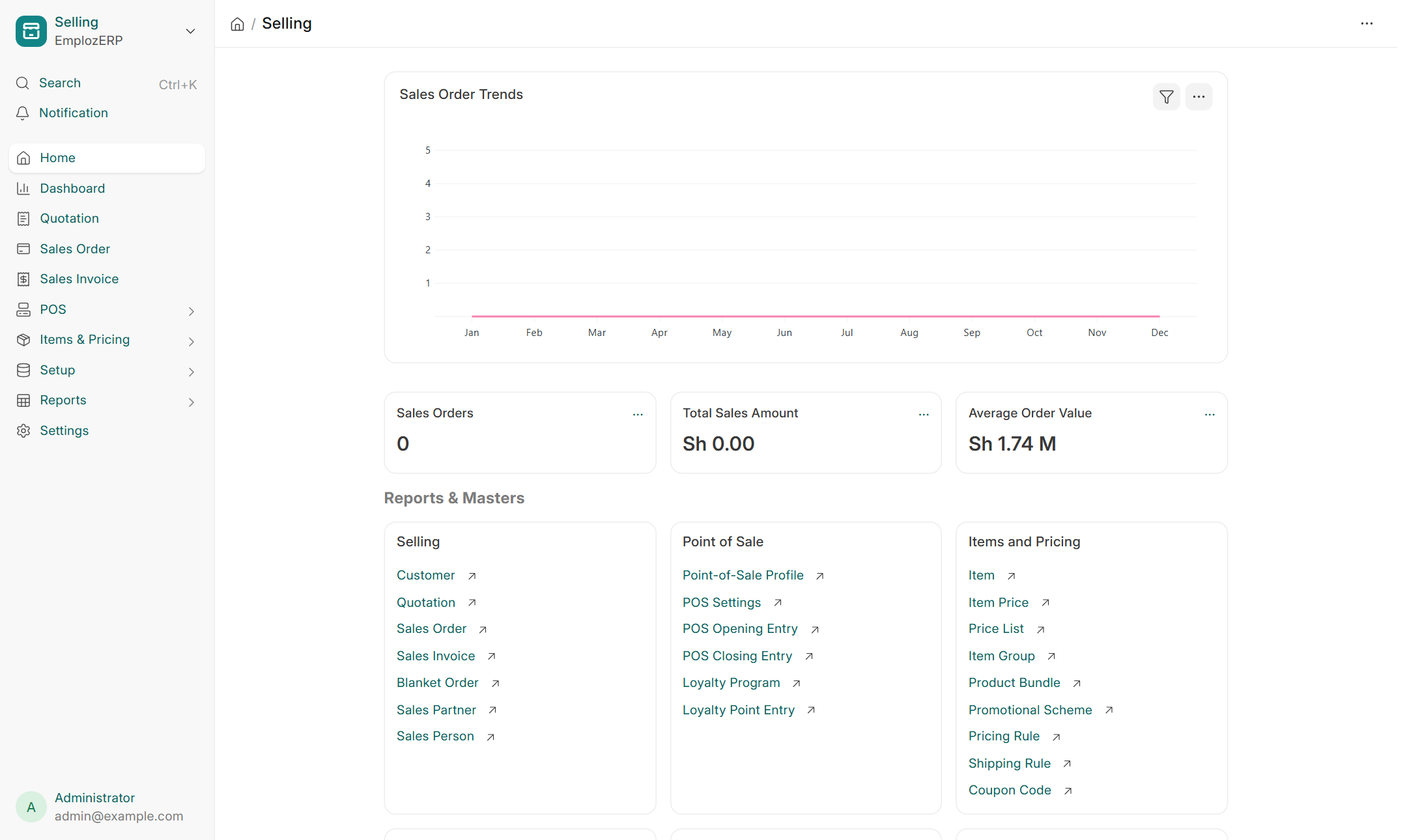 EmplozERP dashboard